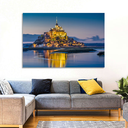 Mont Saint-michel at Dusk Wall Art