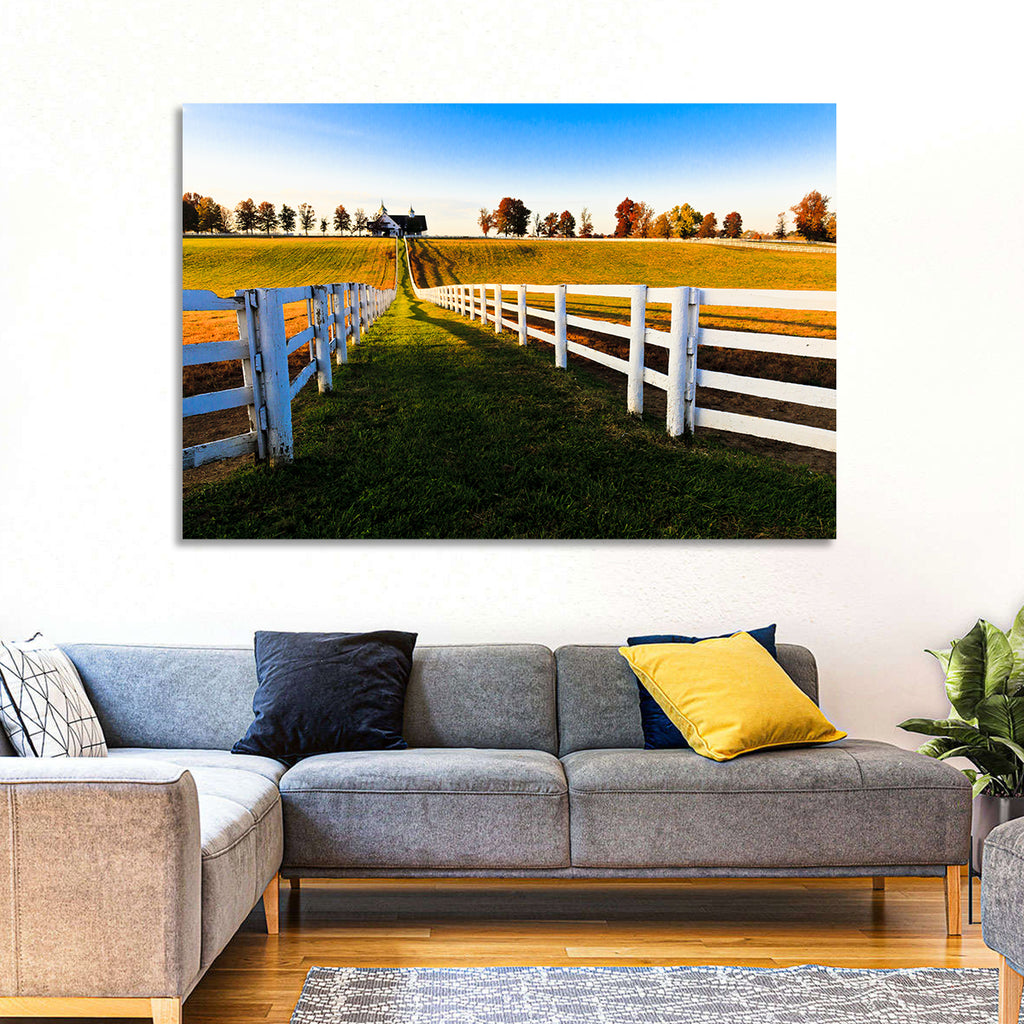 Kentucky Horse Farm at Golden Hour Wall Art