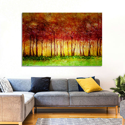Autumn Tree Row Wall Art