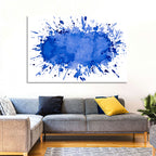 Blue Ink Splash Wall Art
