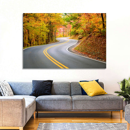Winding Autumn Road Wall Art