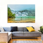 Ban Gioc Waterfalls Misty Morning Wall Art