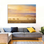 Misty Beach Horseback Riders Wall Art