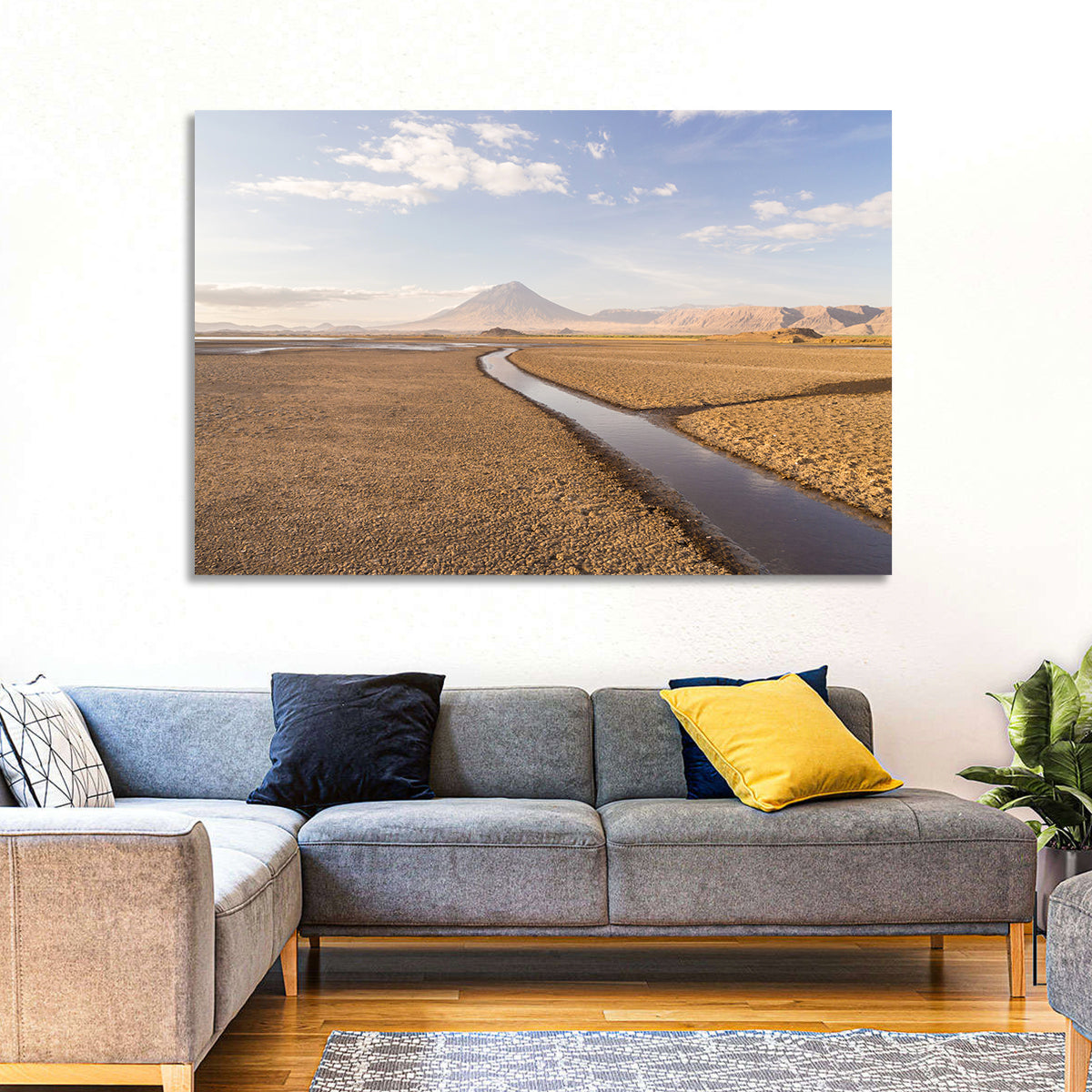 Lake Natron with Ol Doinyo Lengai Wall Art