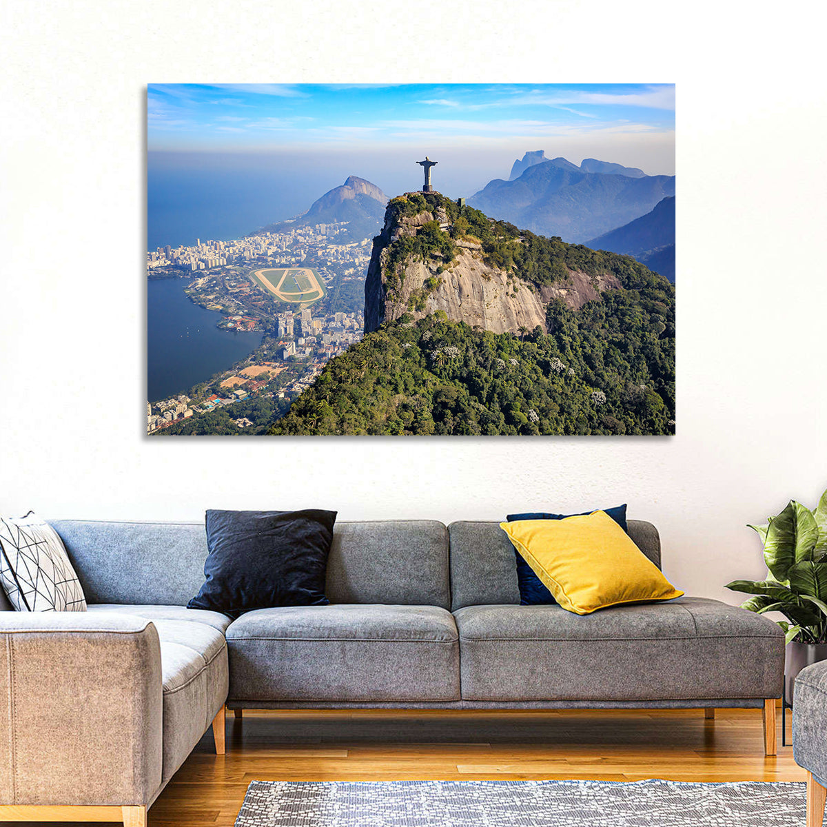 Rio De Janeiro Skyline with Christ the Redeemer Wall Art