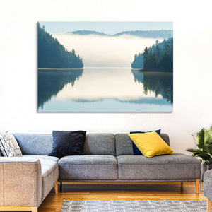 Foggy Lake Morning Wall Art