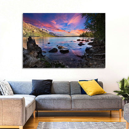 Jenny Lake Sunset Wall Art
