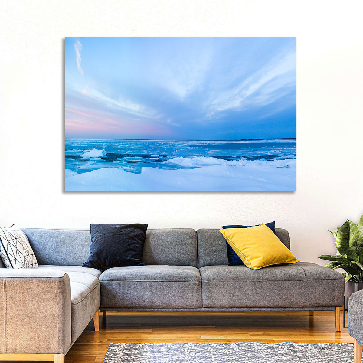Frozen Blue Seascape Wall Art