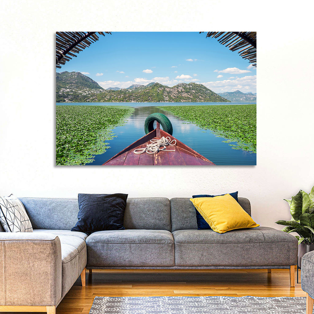 Bow of a Boat at Shkodra Lake Wall Art