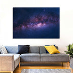 Violet Blue Milky Way Galaxy Wall Art