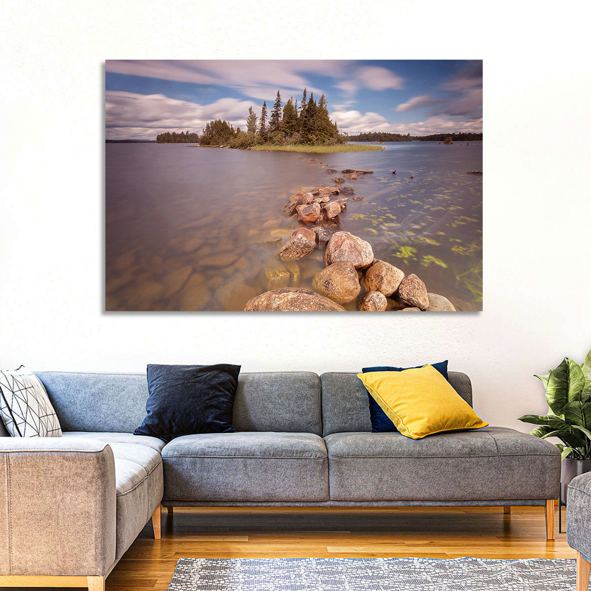 Lake Ontario Shoreline Wall Art in a room, landscape