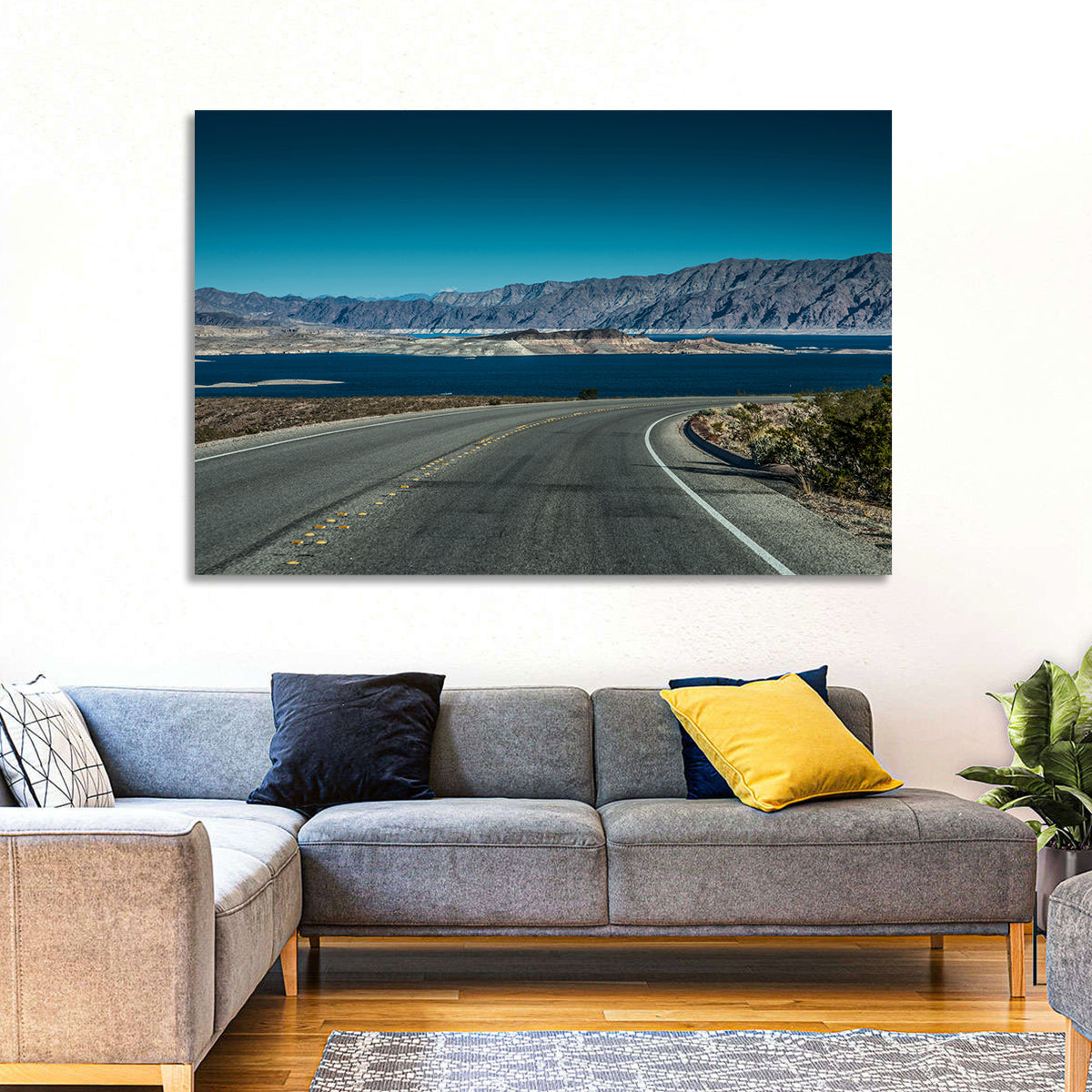 Lake Mead Curved Road Wall Art