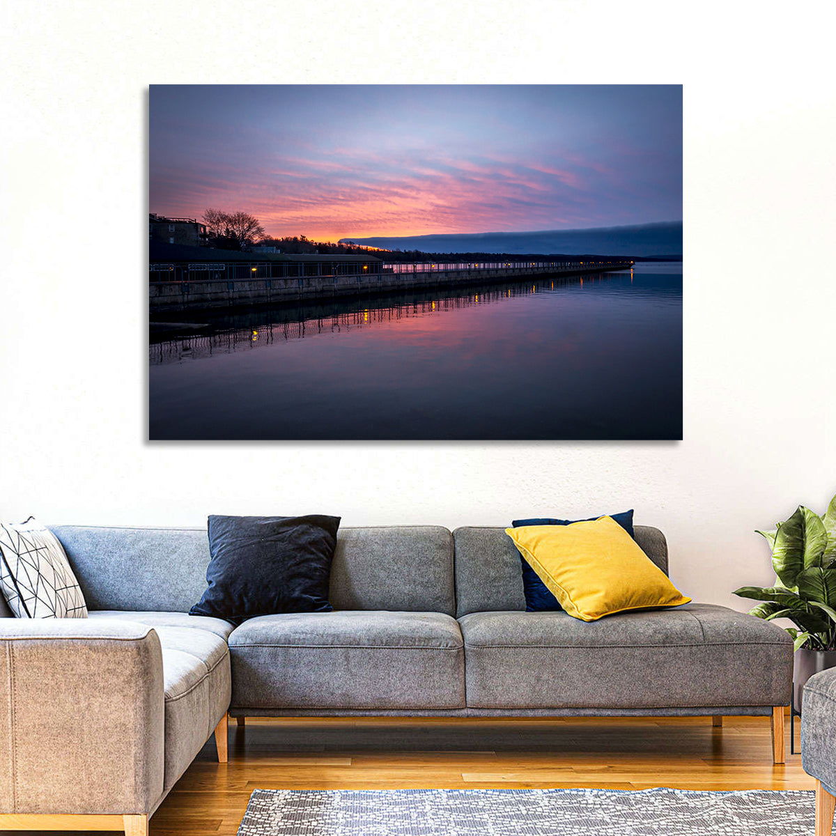 Skaneateles Lake Pier at Dusk Wall Art