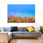 Cornflower and Daisy Meadow Wall Art
