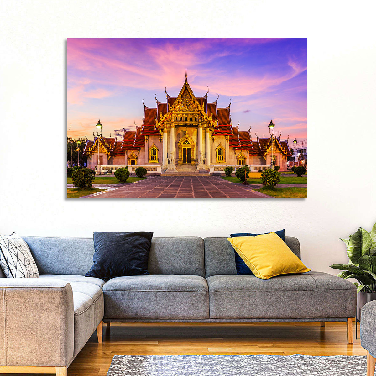 Wat Benchamabophit at Dusk Wall Art
