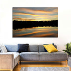 Lake Charles Golden Sunset Wall Art
