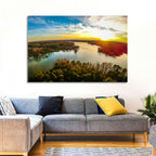 Lake Wylie Golden Sunset Wall Art