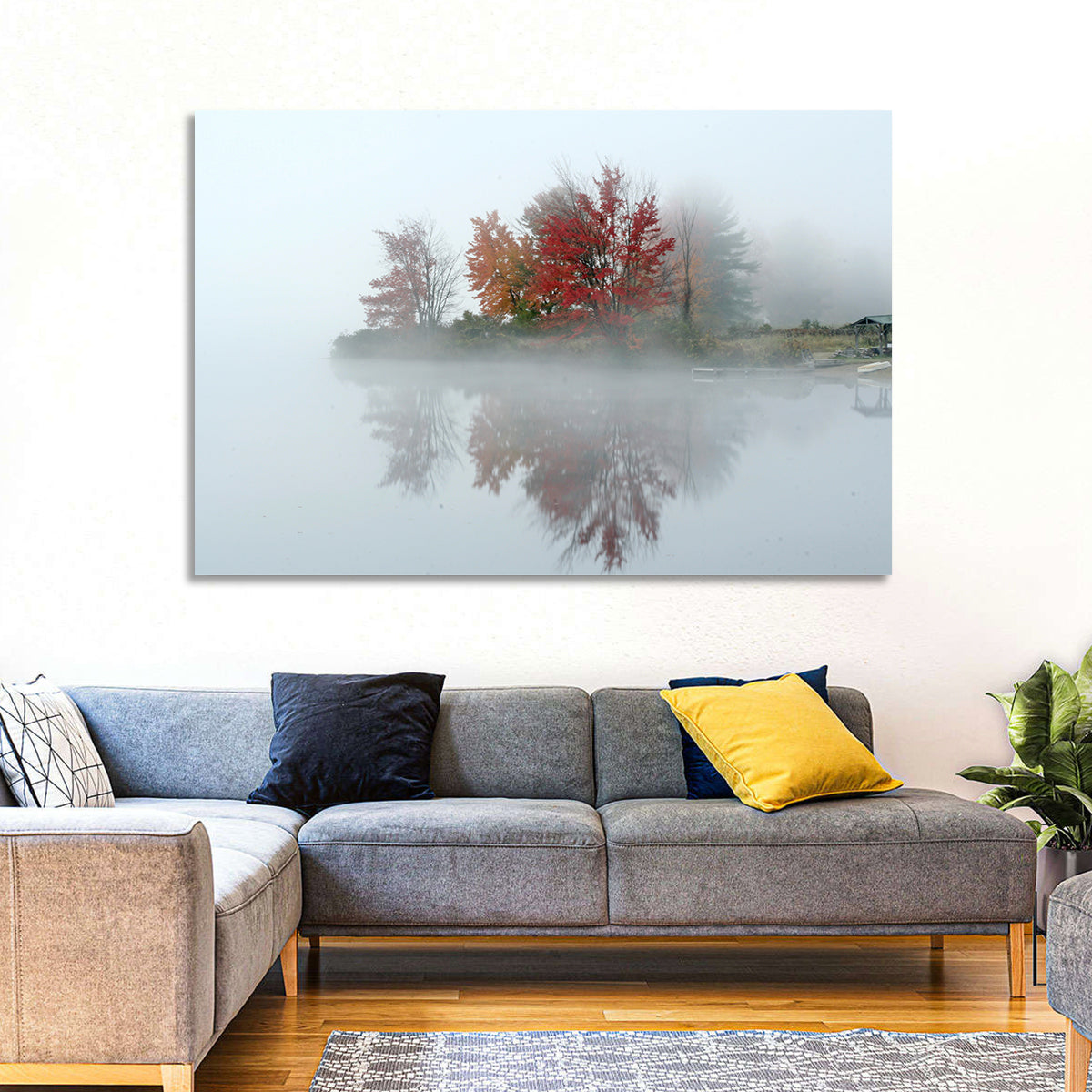 Autumn Morning at Crystal Lake Wall Art