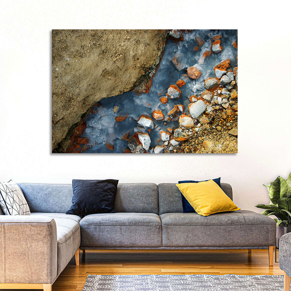 Milky Blue Geothermal Creek Wall Art