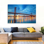 Benjamin Franklin Bridge Twilight Wall Art