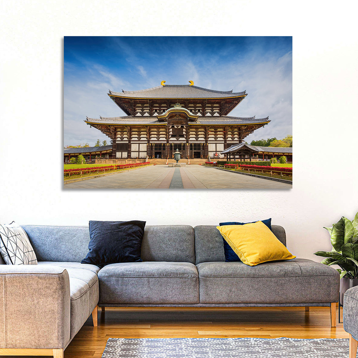 Todai-ji Temple Great Buddha Hall Wall Art in a room, landscape