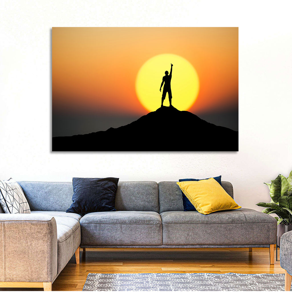 Champion Silhouette at Sunset Wall Art