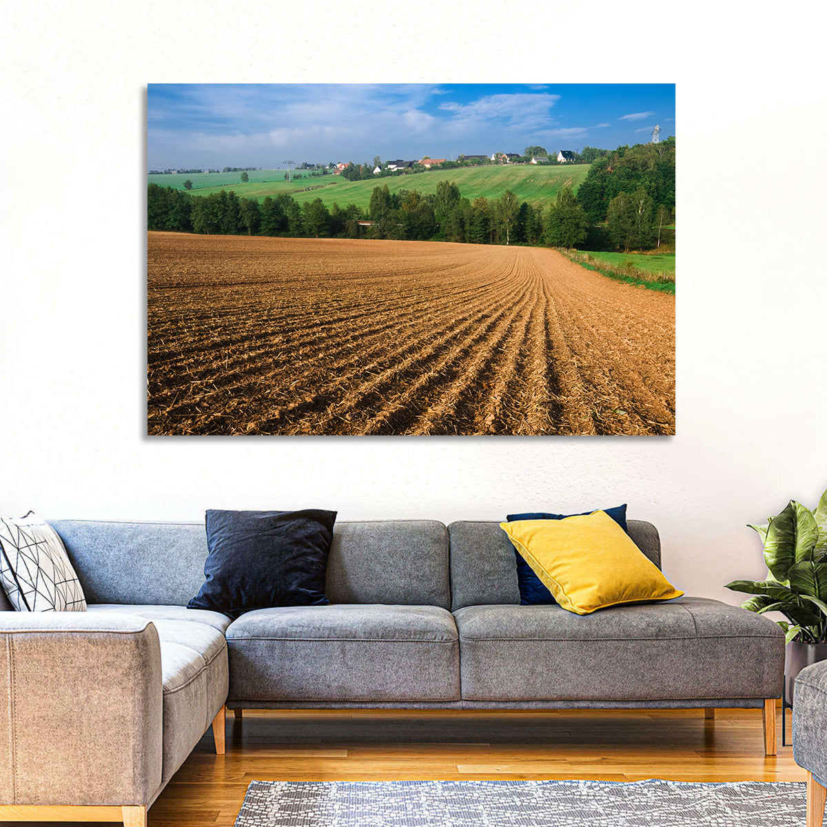 Kansas Wheat Cultivation Farm Wall Art