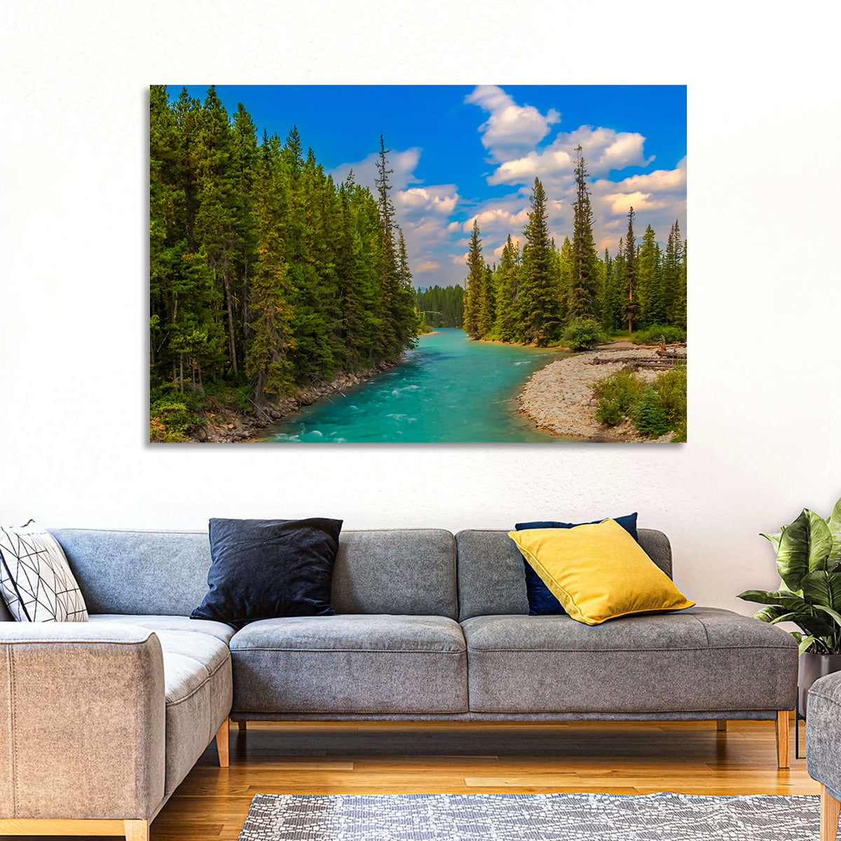 Pipestone River Wall Art in a room, landscape