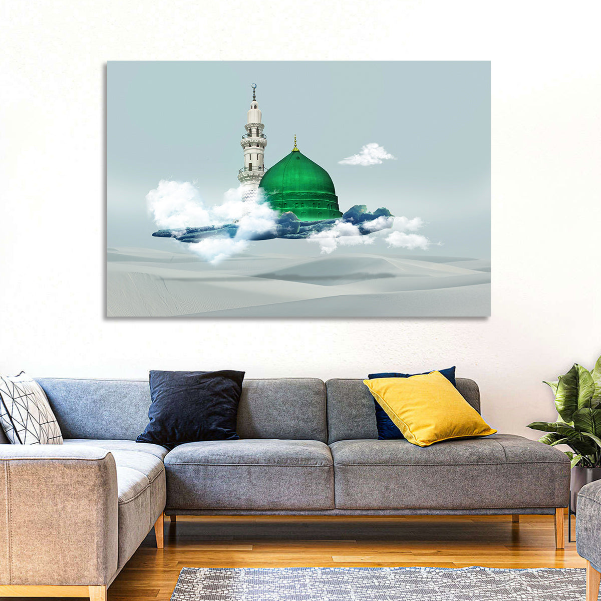 Green Dome of Al-masjid An-nabawi Wall Art