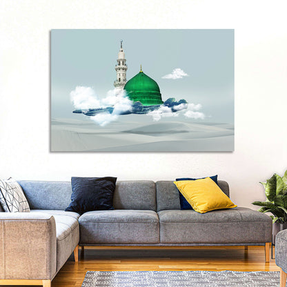Green Dome of Al-masjid An-nabawi Wall Art