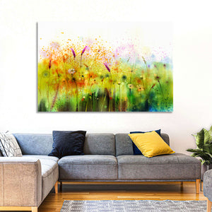 Watercolor Cosmos Flowers Wall Art