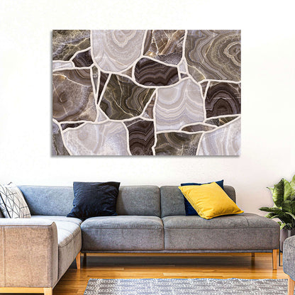 Banded Stone Mosaic Wall Art
