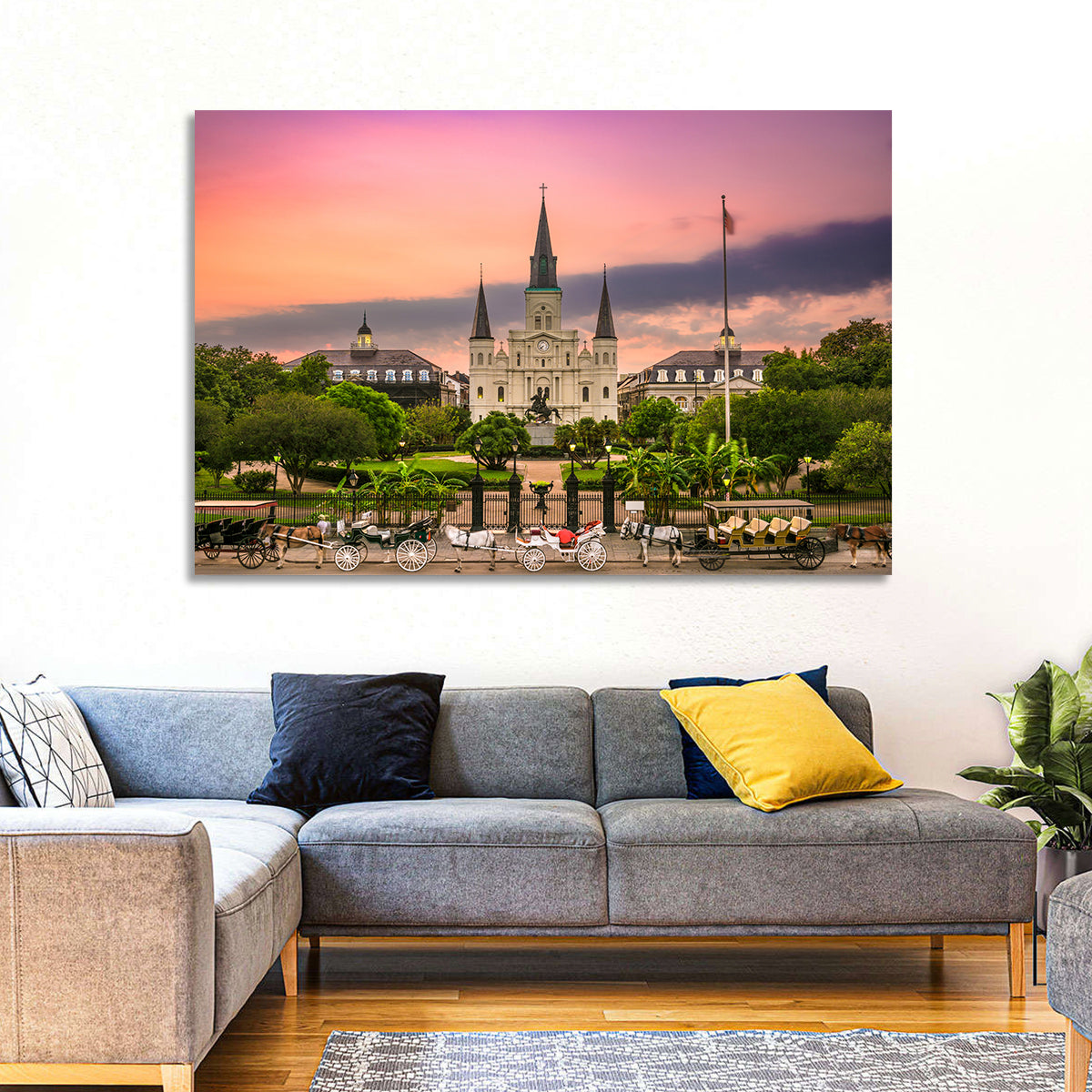Jackson Square at Dusk Wall Art