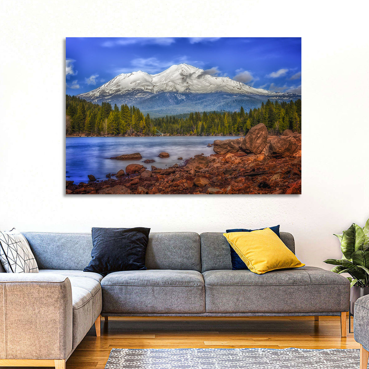 Mount Shasta Over Lake Siskiyou Wall Art