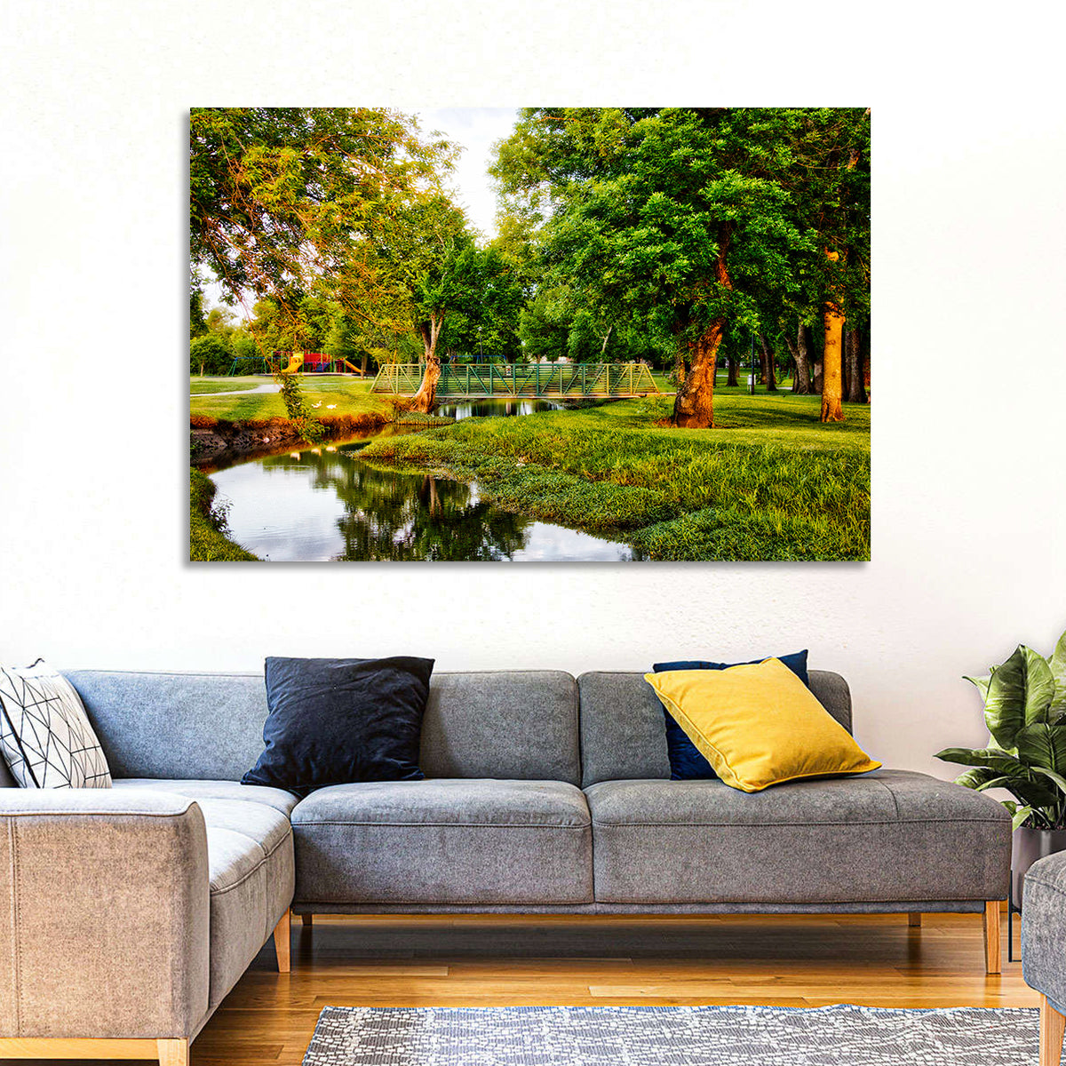 Centennial Park Owasso Wall Art in a room, landscape