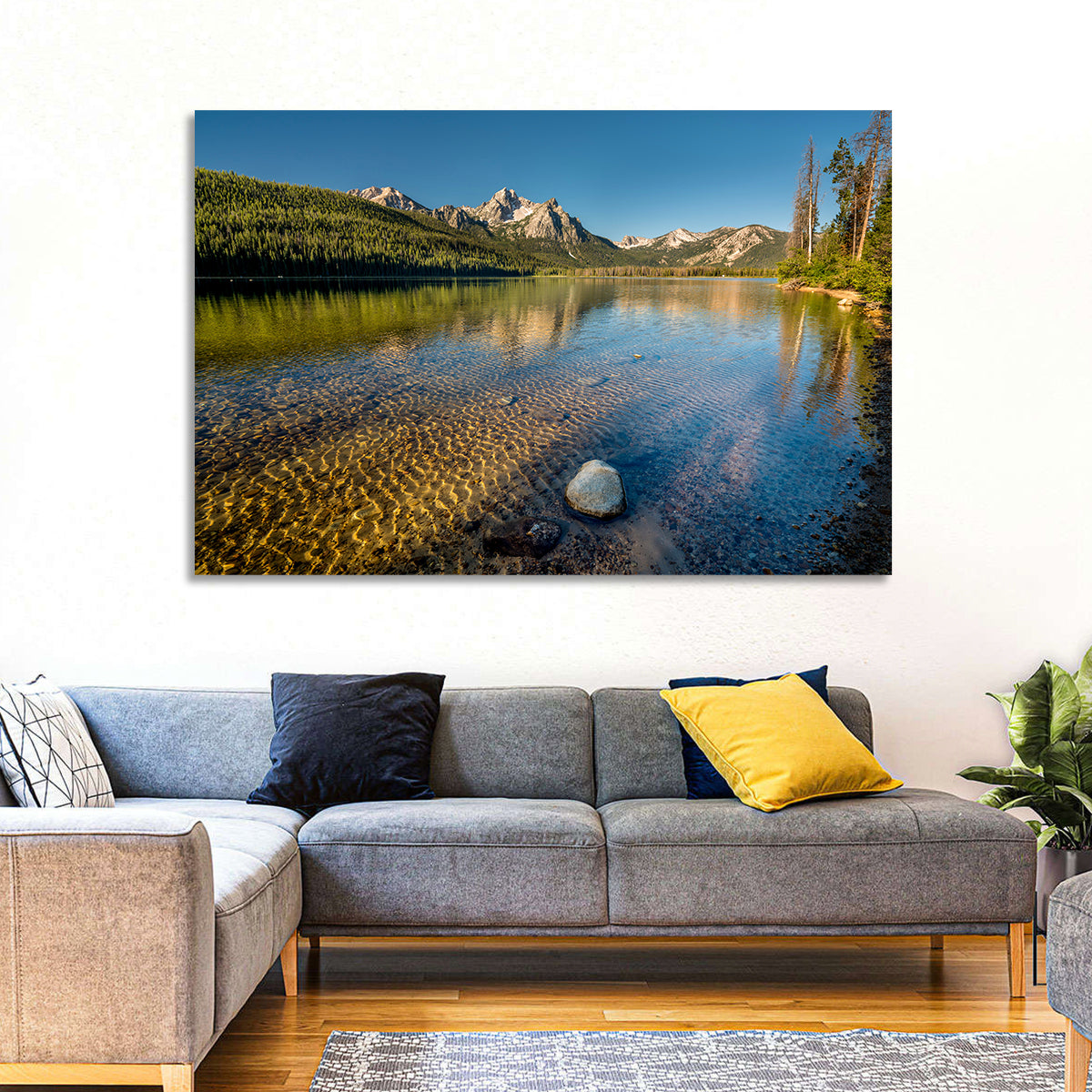 Morning Light at Stanley Lake Wall Art