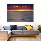 Balkhash Sunset Silhouettes Wall Art