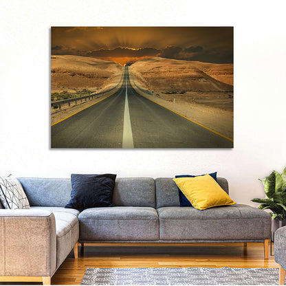 Negev Road at Sunset Wall Art