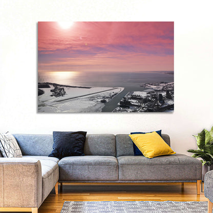 Lake Ontario Winter Skyline Wall Art