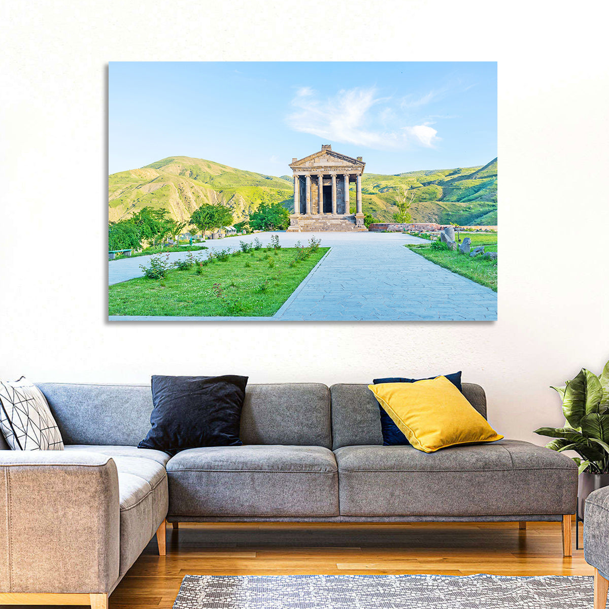 Temple of Garni, Armenia Wall Art in a room, landscape