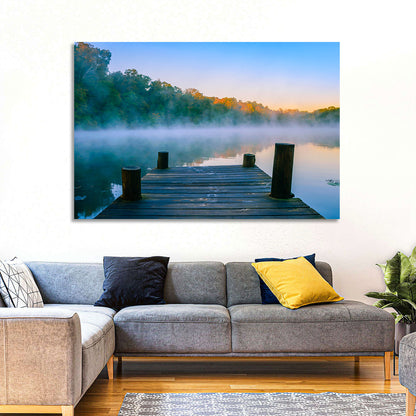 Misty Dock, Mt Saint Francis Wall Art