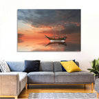 Dhow at Sunset Wall Art