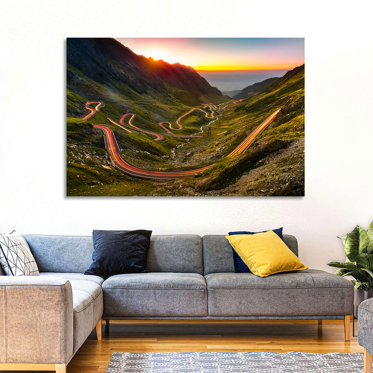 Transfagarasan Pass Wall Art in a room, landscape