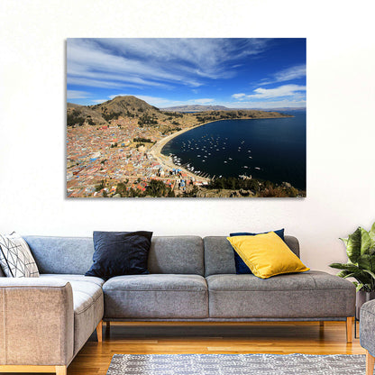 Copacabana Aerial Over Lake Titicaca Wall Art