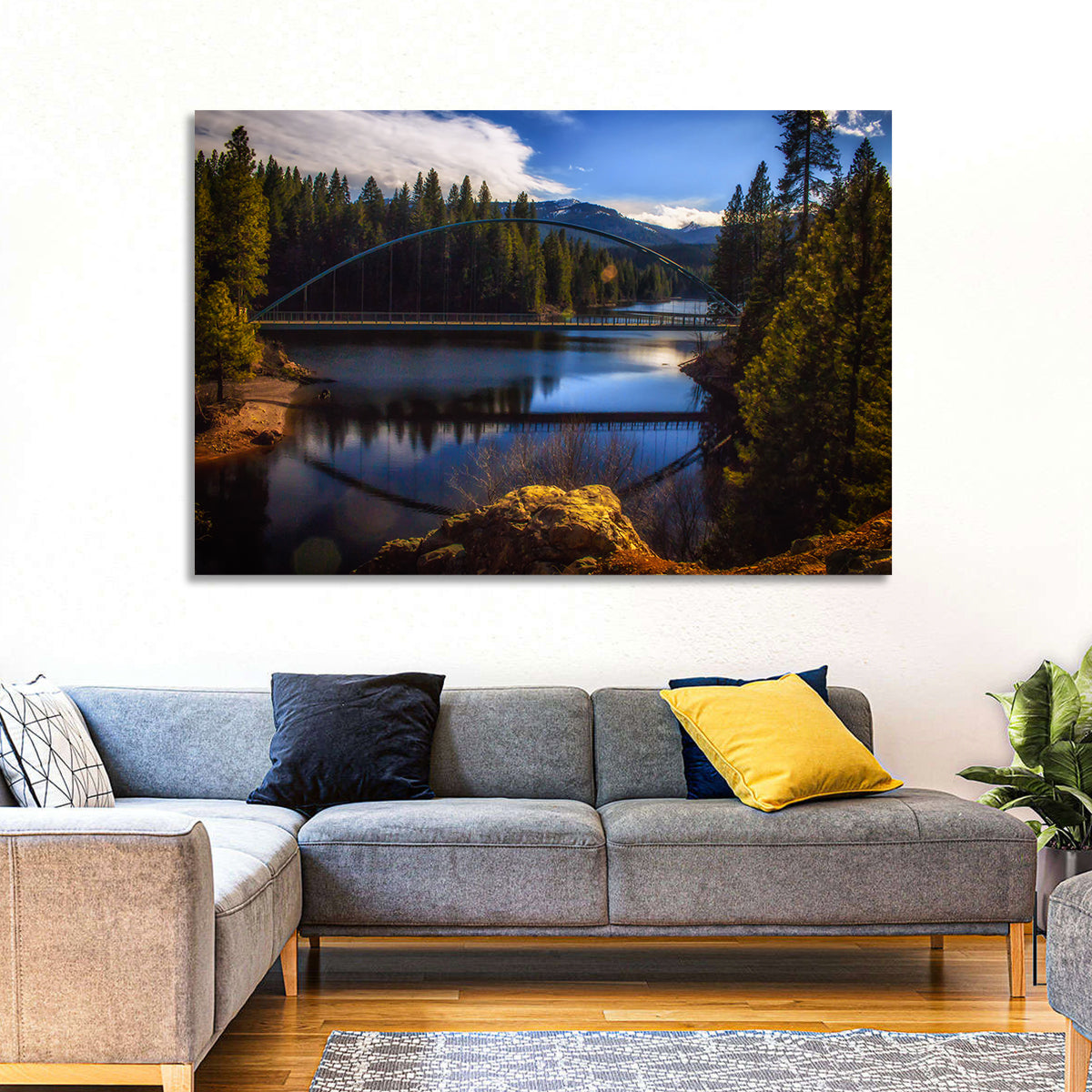 Wagon Creek Bridge Wall Art in a room, landscape