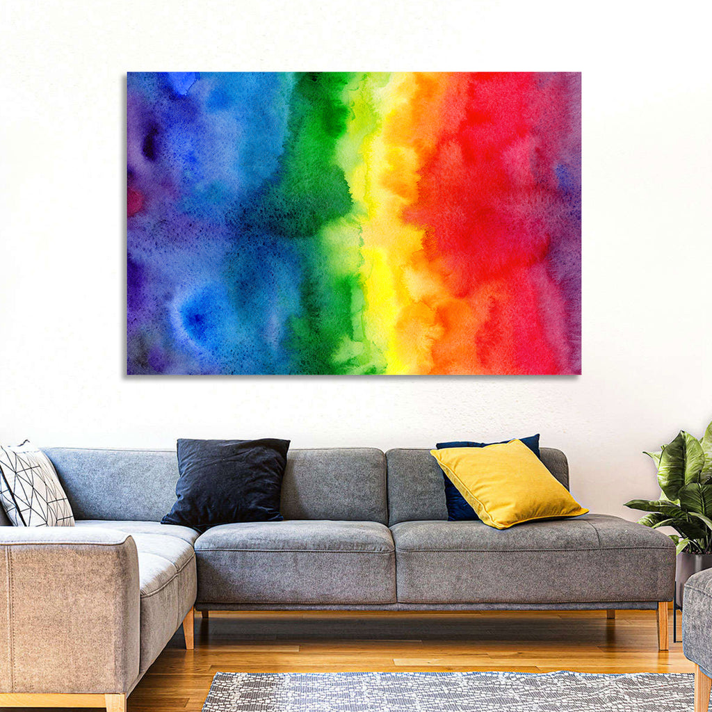 Watercolor Rainbow Gradient Wall Art
