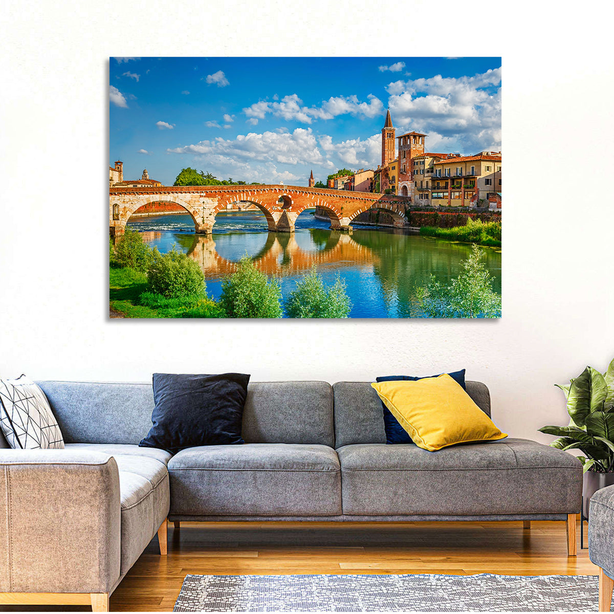 Ponte Pietra, Verona Wall Art in a room, landscape