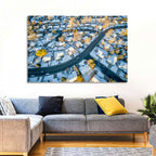 Snowy Fort Collins Neighborhood Aerial Wall Art