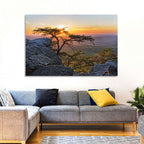 Cheaha State Park Sunset Over Pulpit Rock Wall Art
