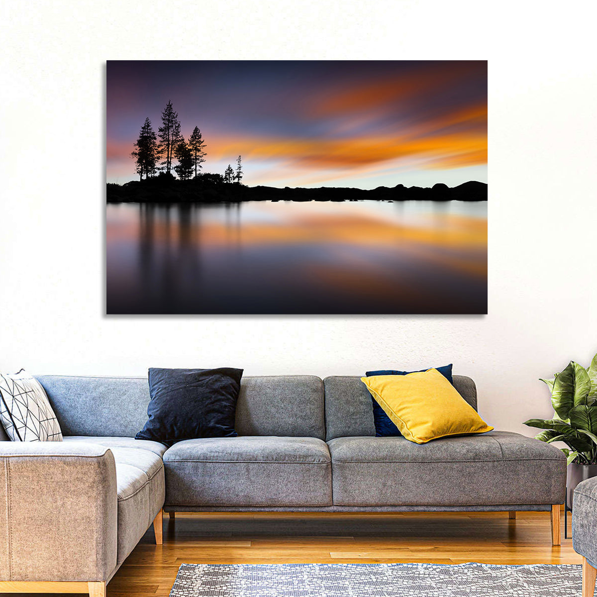 Lake Tahoe Golden Hour Reflection Wall Art